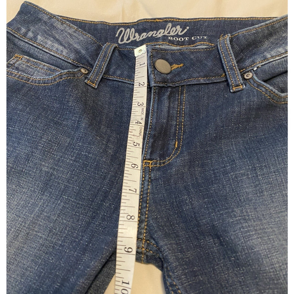 Wrangler Womens Boot Cut Jeans Size 3 Mid Rise Dark Denim Cowgirl Western Y2K - Picture 10 of 13